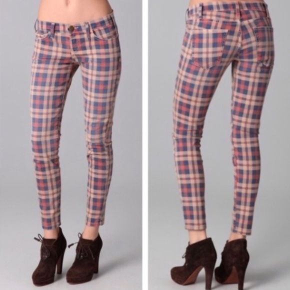 Current/Elliott Denim - CURRENT/ELLIOTT Stiletto Plaid Jeans 29